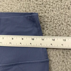 Lululemon Align High Rise Leggings Ribbed Oasis Blue Athletic Women's 4 x 25 thumbnail 6