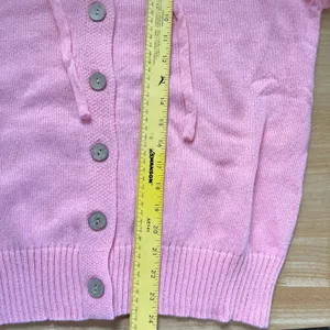 Comfy Chunky Hoodie Button Up Cardigan Jacket Size M light Pink thumbnail 4