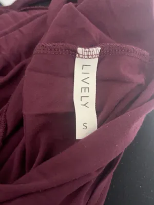 Lively Burgundy V-Neck Jogger Jumpsuit S NWOT thumbnail 6
