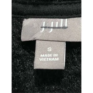 J.Crew faux Fur vest Black Shaggy full zip Small thumbnail 4