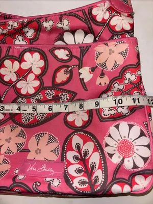 Vera Bradley Lighten Up Slim Crossbody Bag In Retired Blush Pink Floral Design thumbnail 9