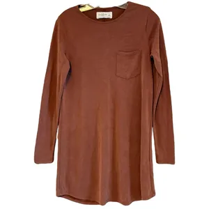 Abercrombie & Fitch Shirt Dress Long Sleeve Mini Dress Sz Small Tan Brown thumbnail 2