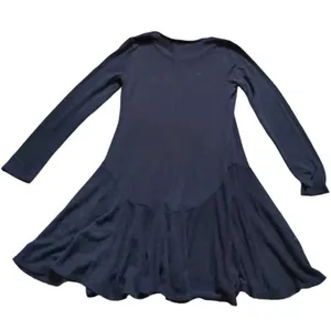 Karen Kane Black Dress Women Size Large Fit Flare Long Sleeve Asymetrical Hem thumbnail 2