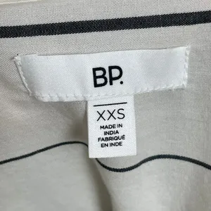 BP Ruffle Shirt Striped Button Down Juniors Size XXS White Black Avant Garde Top thumbnail 9