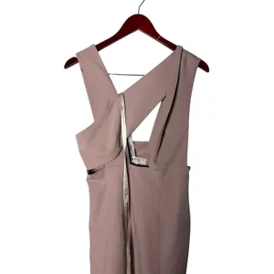 New House of CB Marina maxi dress in a mauve or mink color with a thigh split M thumbnail 4