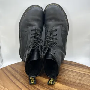 Dr. Martens 1460 Smooth Leather Lace Up Boots‎ Black Combat Goth Moto Women's 5 thumbnail 7