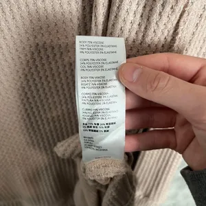 Free People North Shore Thermal Tunic Slouchy Beige Thumbholes Medium Oversized‎ thumbnail 6
