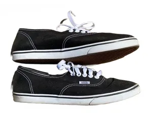 🖤 Vans Classic Women’s Off The Wall Low Lace-Up Sneakers, Black & White Size 8.5 thumbnail 5