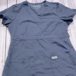 Greys anatomy grey nurses scrub top size small thumbnail 1