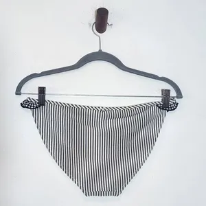Aerie Stripe Bikini Bottoms with Ruffles NWT Size Medium Full Coverage Bottom thumbnail 4