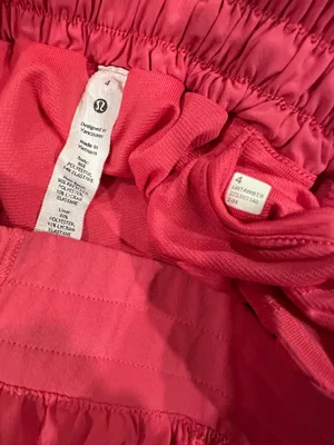 lululemon hotty hot low rise lr lined short 4” long in lip gloss 4 W7AWBT thumbnail 6
