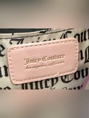NWOT Juicy Couture Viral Blush Pink Plush Tote with Crystal Logo and Heart Charm thumbnail 8