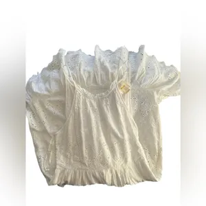 Anthropologie Maeve White Eyelet Crochet Sundress Sz 2 Full Skirt Coquette Girl thumbnail 6
