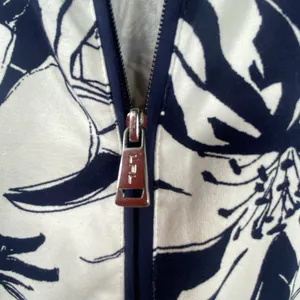 Lauren Ralph Lauren Full Zip Knit‎ Jacket Large Women Palm Print Country Club thumbnail 2