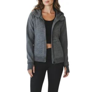 LULULEMON Scuba Hoodie Light Cotton Fleece Sz 10 Gray Everyday Outdoor Travel thumbnail 2