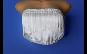 Forever 21 White tassel bando top thumbnail 2