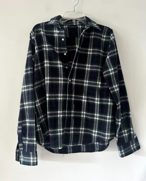 Brandy Melville Green Plaid Flannel Jacket thumbnail 1