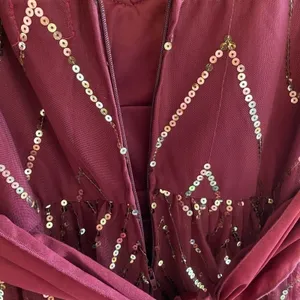 Rue21 NWT‎ Maroon Gold Sleeveless Sequined Dress Zip Up Back Homecoming Size 3 thumbnail 3