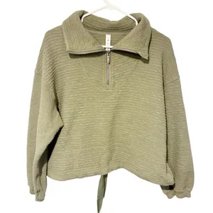 Lululemon Size XS/Small Textured 1/2 Zip Pullover Rosemary Green Sweatshirt thumbnail 2
