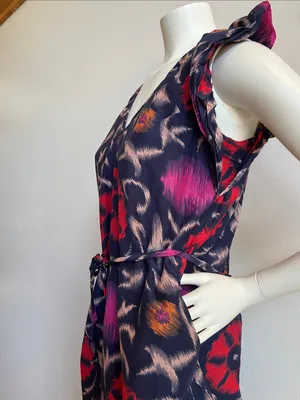Velvet by Graham & Spencer Mini Dress silk blend with graphic Floral Print thumbnail 3