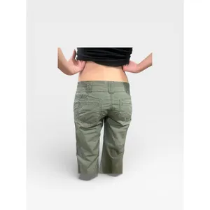 The Limited Lowrise Boho Flare Wide-leg Cotton Khaki Pants thumbnail 9