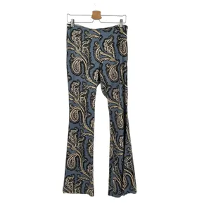 Free People Paradise Printed Linen Blend Pants Blue Combo Size‎ Small thumbnail 3