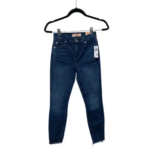 7 For All Mankind Luxe Vintage High‎ Rise Raw Hem Ankle Skinny Jeans Size 23 thumbnail 5