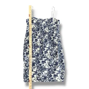 Lisli New York Blue White Floral Print Mini‎ Dress Spaghetti Strap Size M thumbnail 5