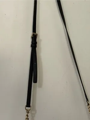 Michael Kors Black Leather Crossbody with Gold Chain Strap thumbnail 5