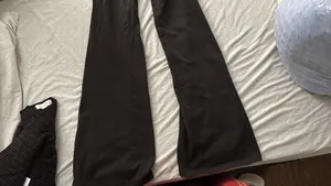 H&M brown fold over flare leggings thumbnail 2