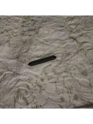 NWT Abercrombie White and Gold Jacquard Mini Skirt thumbnail 5