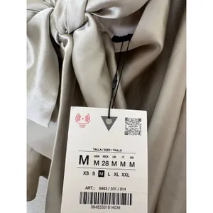 Zara Woman NWT SS25 Grey/ Beige Short Satin Halter Dress Size Medium 8482/331 thumbnail 6