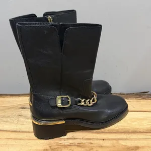 *NEW *‎ VINCE CAMUTO Keshilla gold hardware moto boots LEATHER Size 8.5 B29 thumbnail 8