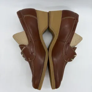 NWOB Vtg Musebeck Womens 7 C/A Shoes Boat Wedge "All Seasons" Brown Leather USA thumbnail 4