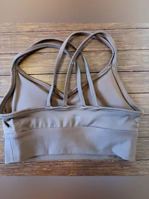 Madewell Flex Strappy Sports Bra Brown Size XXS comfortable Classic bralette thumbnail 2
