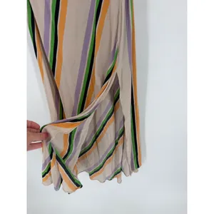 ASTR The Label Midi Dress Womens S Multicolor Striped Slit Boho Party Cocktail thumbnail 9