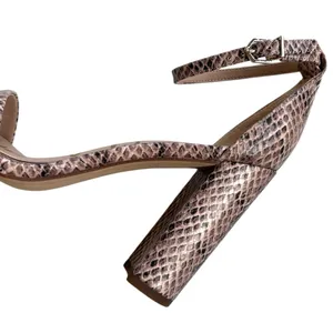 Like New Sam Edelman Leather Yaro Heeled Sandals Snakeskin Size 7.5 thumbnail 5