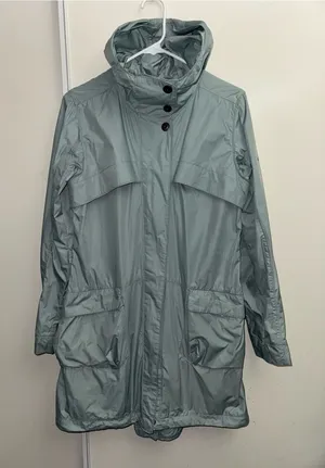Light Blue Women's Hooded Rain Jacket thumbnail 1