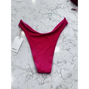 NWT Quince Dipped High Rise High Leg Bikini Bottoms Size Small thumbnail 2