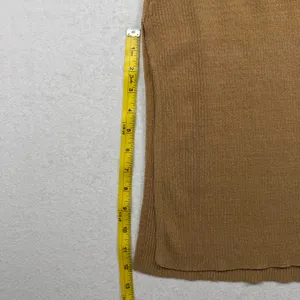 Free People Ribbed Knit Midi Skirt Women’s Medium Brown Side Slit Stretch thumbnail 10
