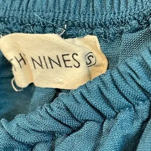 The nines S Small Ruffled Off-Shoulder Teal Crop Top with Tie Hem thumbnail 5