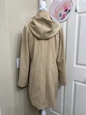 London Fog Beige Trench Coat with Metal Toggle Closures thumbnail 3