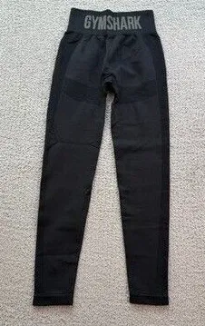 Gymshark Mesh Panel High-Waist Leggings Black Nylon Elastane XS Athletic Gym thumbnail 1