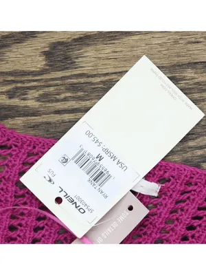 NWT O'Neill Womens Ryan Crochet Cover Up Tank SP5403001 Fuchsia Purple Pink M thumbnail 8