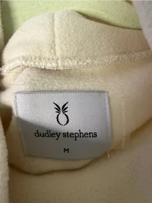 Dudley Stephens Cobble Hill Cream Fleece Funnel Neck Pullover Medium thumbnail 2