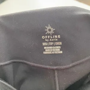 OFFLINE By Aerie Black Flare Yoga Pants XXS High Rise Y2K Athleisure thumbnail 5