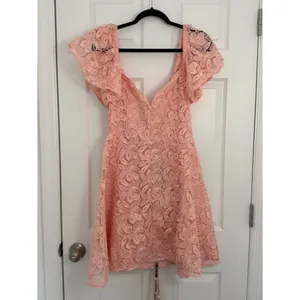 House of CB Verity Impatiens Pink Lace Mini Dress Women’s Size Large TALL thumbnail 3
