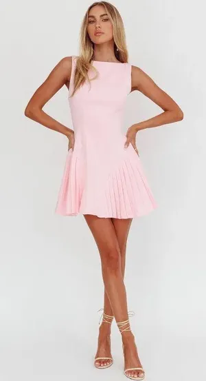 Selfie Leslie Accordion Pleat Mini Dress thumbnail 3