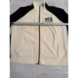 Lauren Ralph Lauren Zip Up Jacket Crest Cream Black Women's Large Ivory thumbnail 3