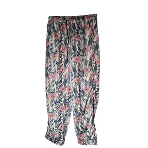 Cynthia Rowley Tropical Floral Pajamas S 2 Pc Capris Button Up Top Short Sleeves thumbnail 2